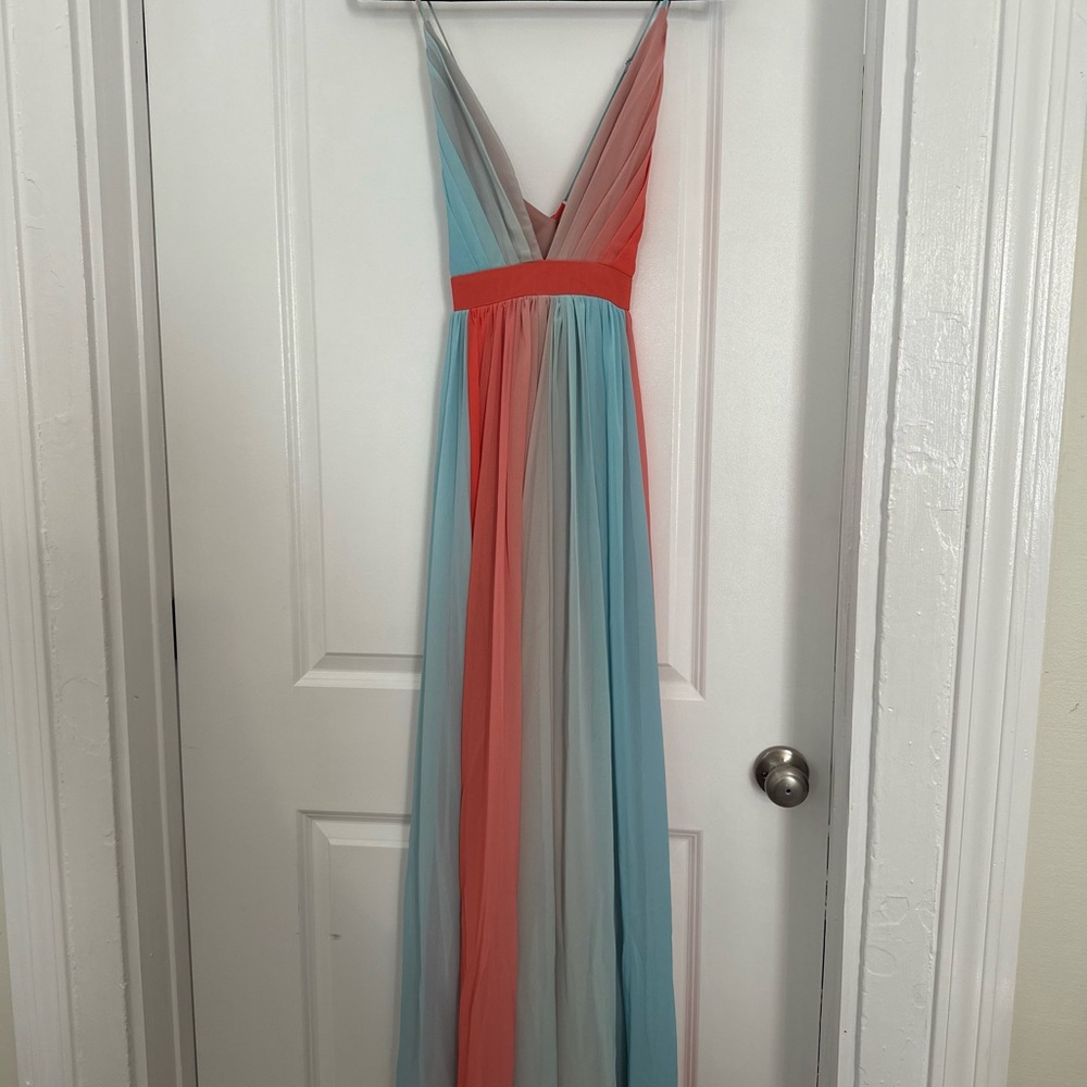Chic Colorblock Maxi Dress